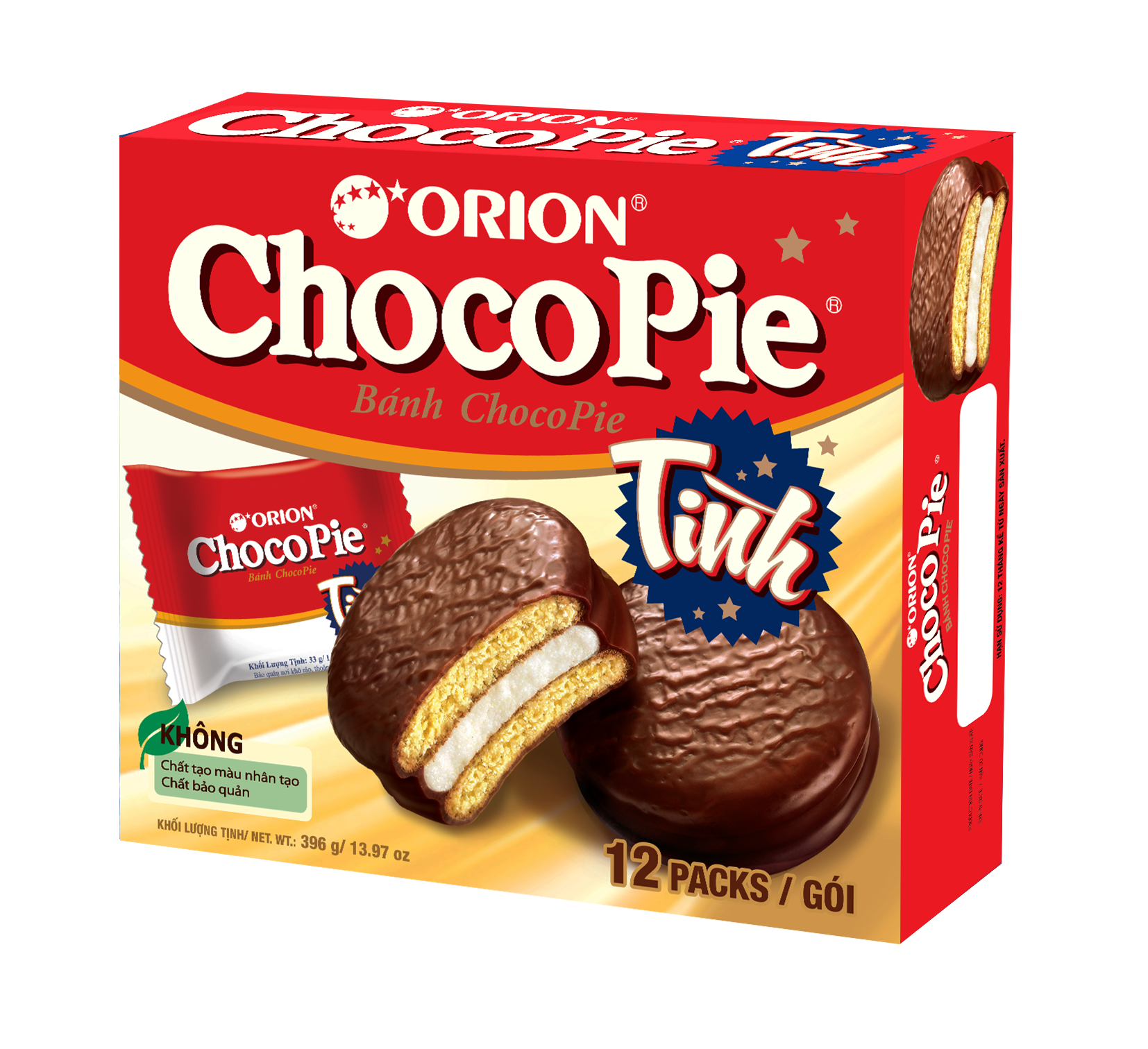 Hộp 12 gói bánh Orion CHOCOPIE TÌNH vị truyền thống (396G)