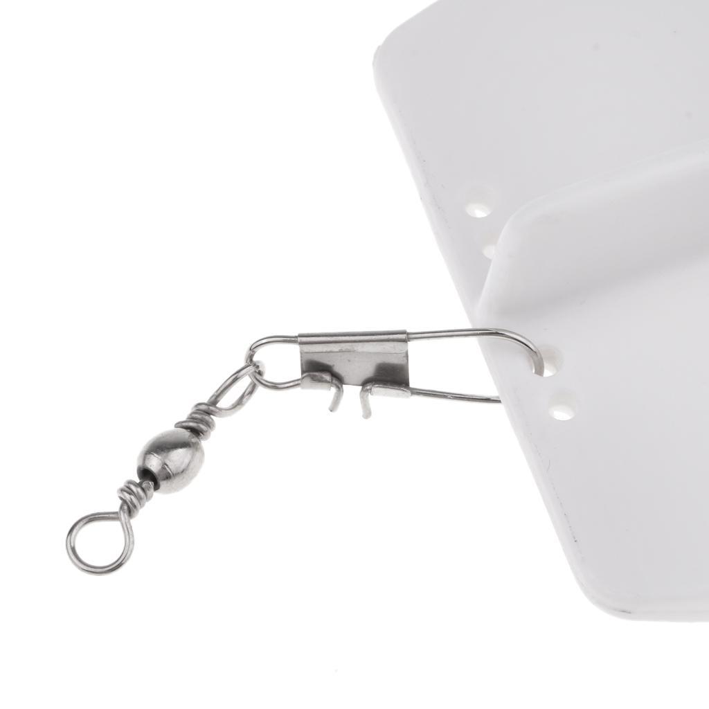 2x Artificial Bait Adjustable Weight Fishing Planer Trolling Diving Board Black White