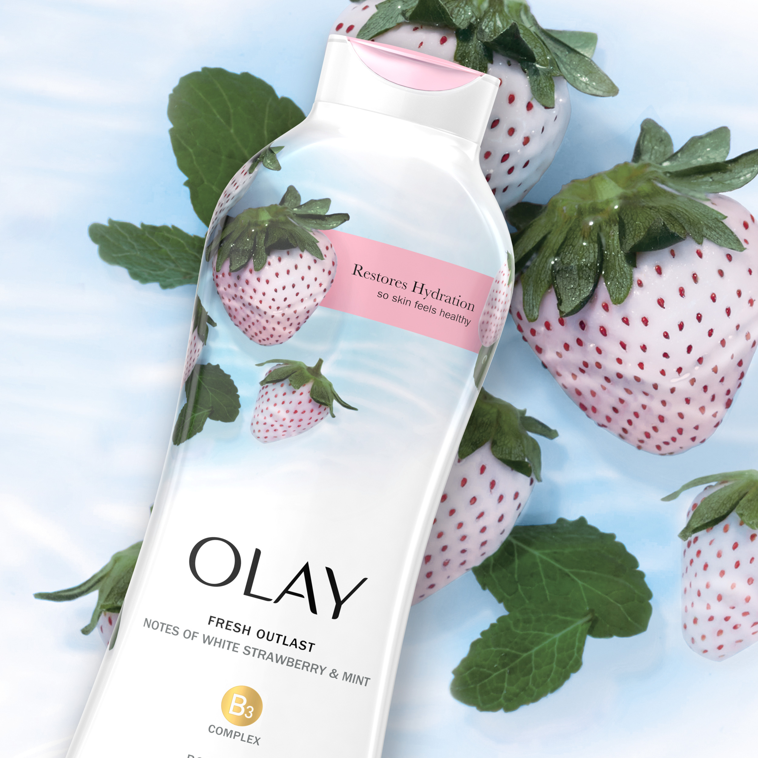 Sữa tắm OLAY Fresh Outlast Cooling White Strawberry and Mint (650ml)