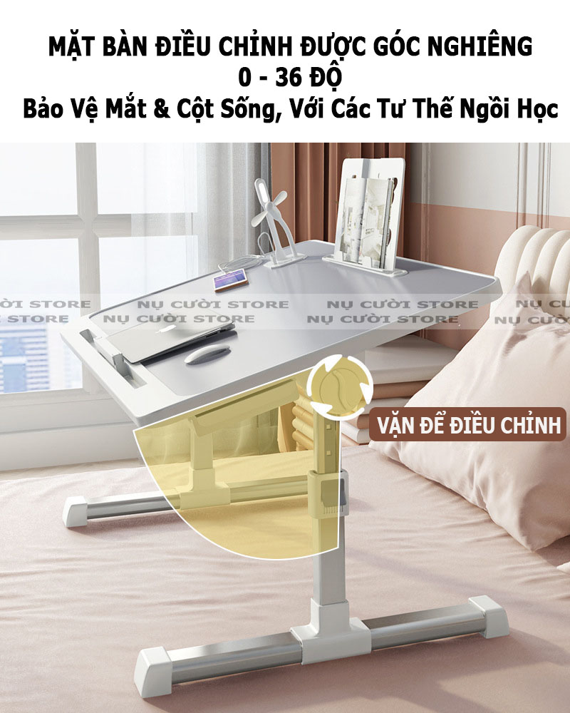 Bàn Học Gấp Gọn, Có Thể Nâng Hạ Chiều Cao, Bàn Làm Việc Trên Giường; Bàn Máy Tính Thông Minh; Bàn Học Sinh, Sinh Viên