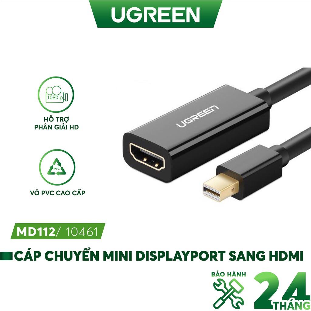 Cáp Chuyển Đổi Mini Displayport Sang Hdmi Female Ugreen Md112 18Cm - Hàng Chính Hãng - Đen 10461