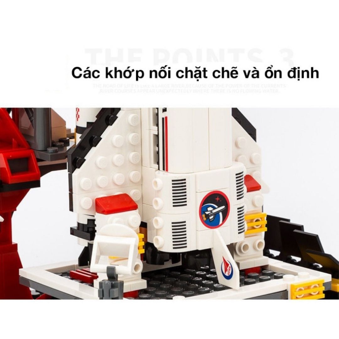 Đồ chơi xếp hình lắp ráp tàu vũ trụ trung tâm điều khiển giúp bé phát triển trí tuệ