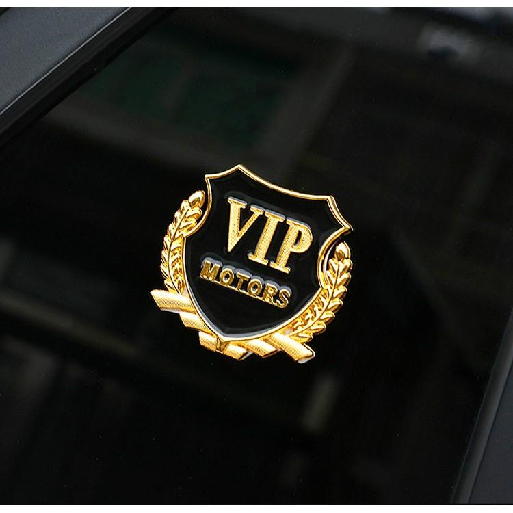 Logo kim loại bông lúa trang trí hãng xe