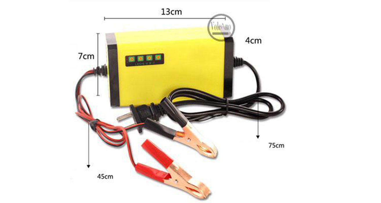 Bộ Sạc Ắc Quy 220V Ra 12V 2A-3A Có Đèn Báo Tiện Lợi