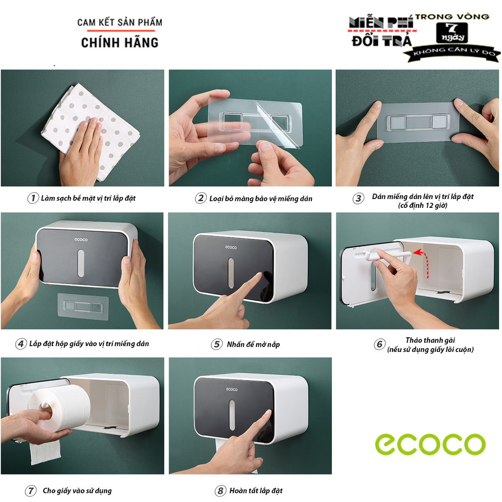 Hộp Đựng Giấy Vệ Sinh Cao Cấp Dán Tường