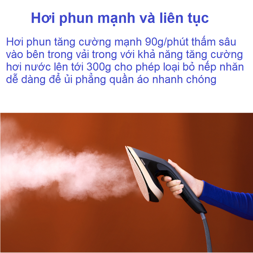 Bàn là, bàn ủi hơi nước dạng đứng đa năng thương hiệu cao cấp Philips AIS8540 Serial 8500 - Hàng Nhập Khẩu