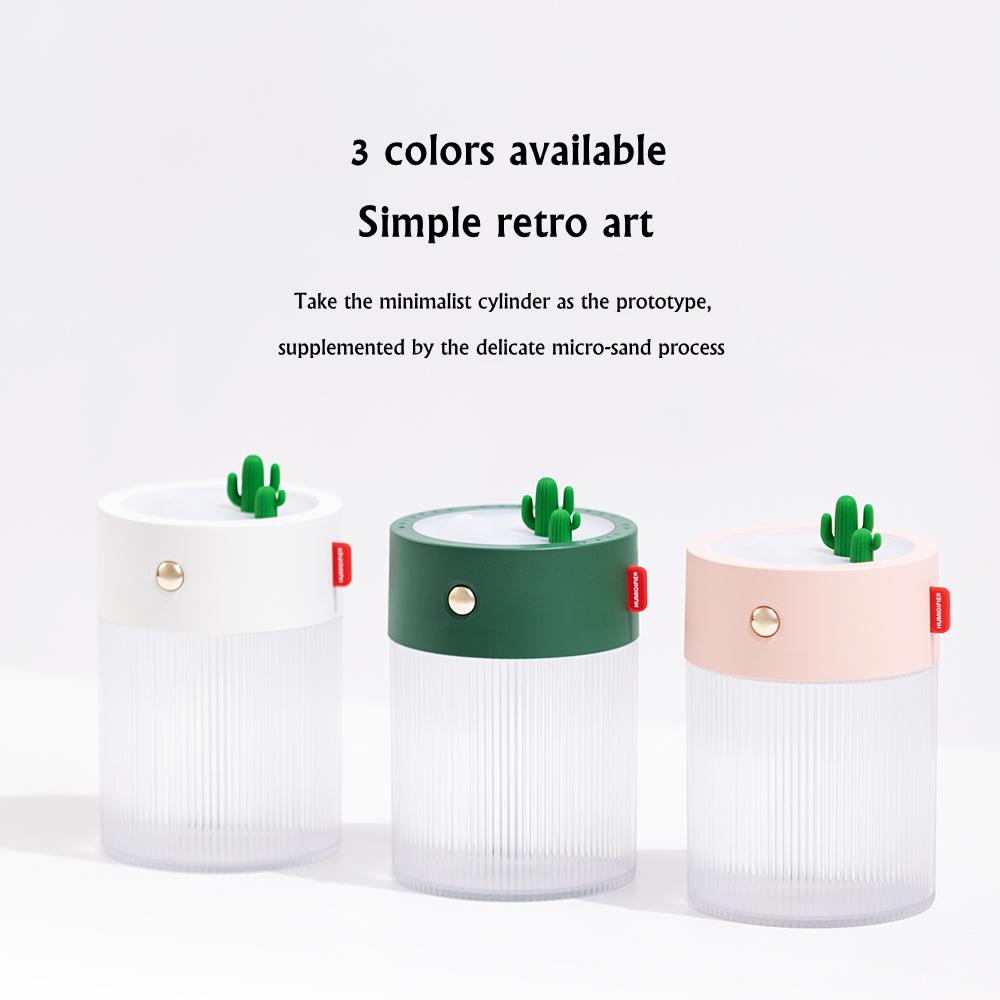 650ML Xương Rồng Máy Tạo Độ Ẩm Không Khí USB Có Thể Sạc Hương Thơm Khuếch Tán Ánh Sáng Đèn LED 2000MAh Pin Di Động Không Dây Âm Thanh Humidificador