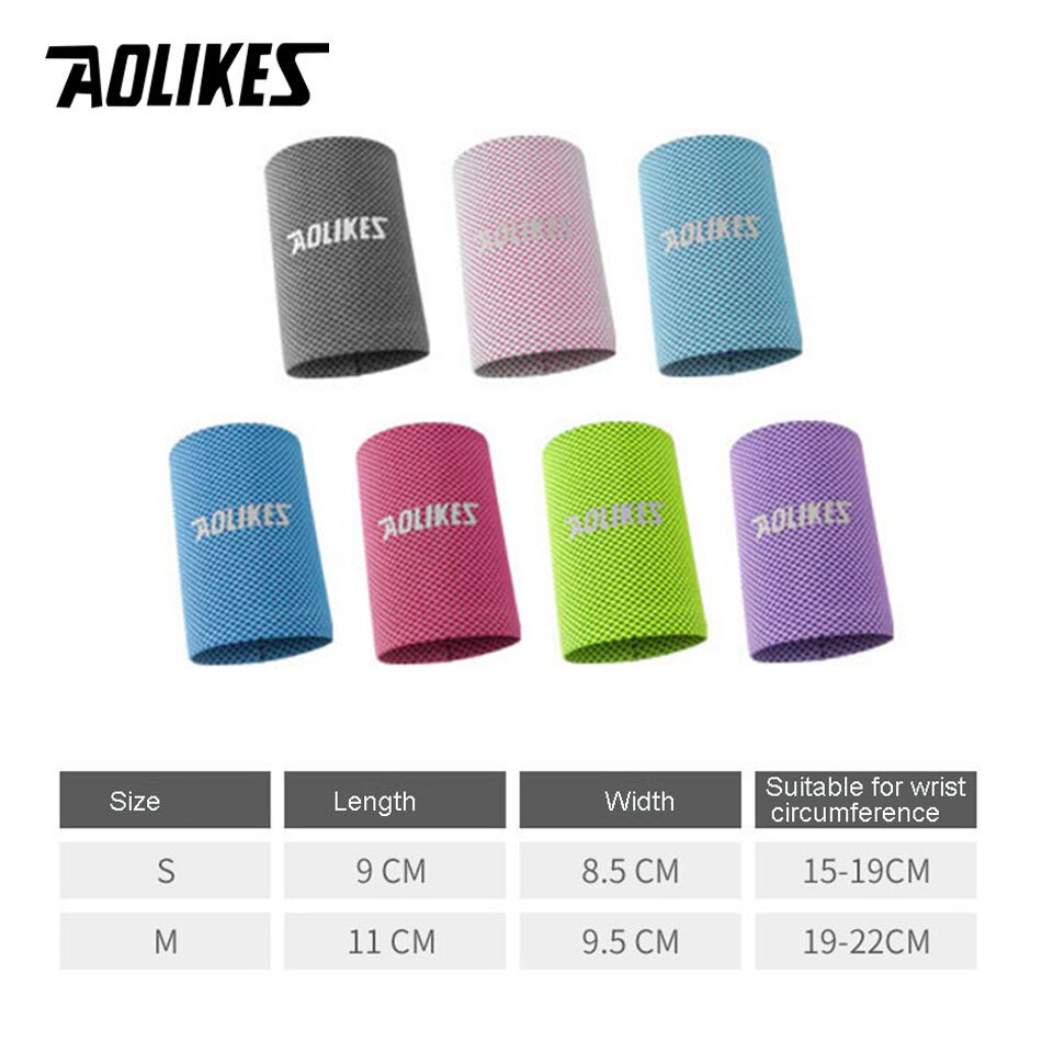 Băng đeo cổ tay thể thao AOLIKES A-7931 thấm mồ hôi mềm mại mát mẻ Cool sports wristband