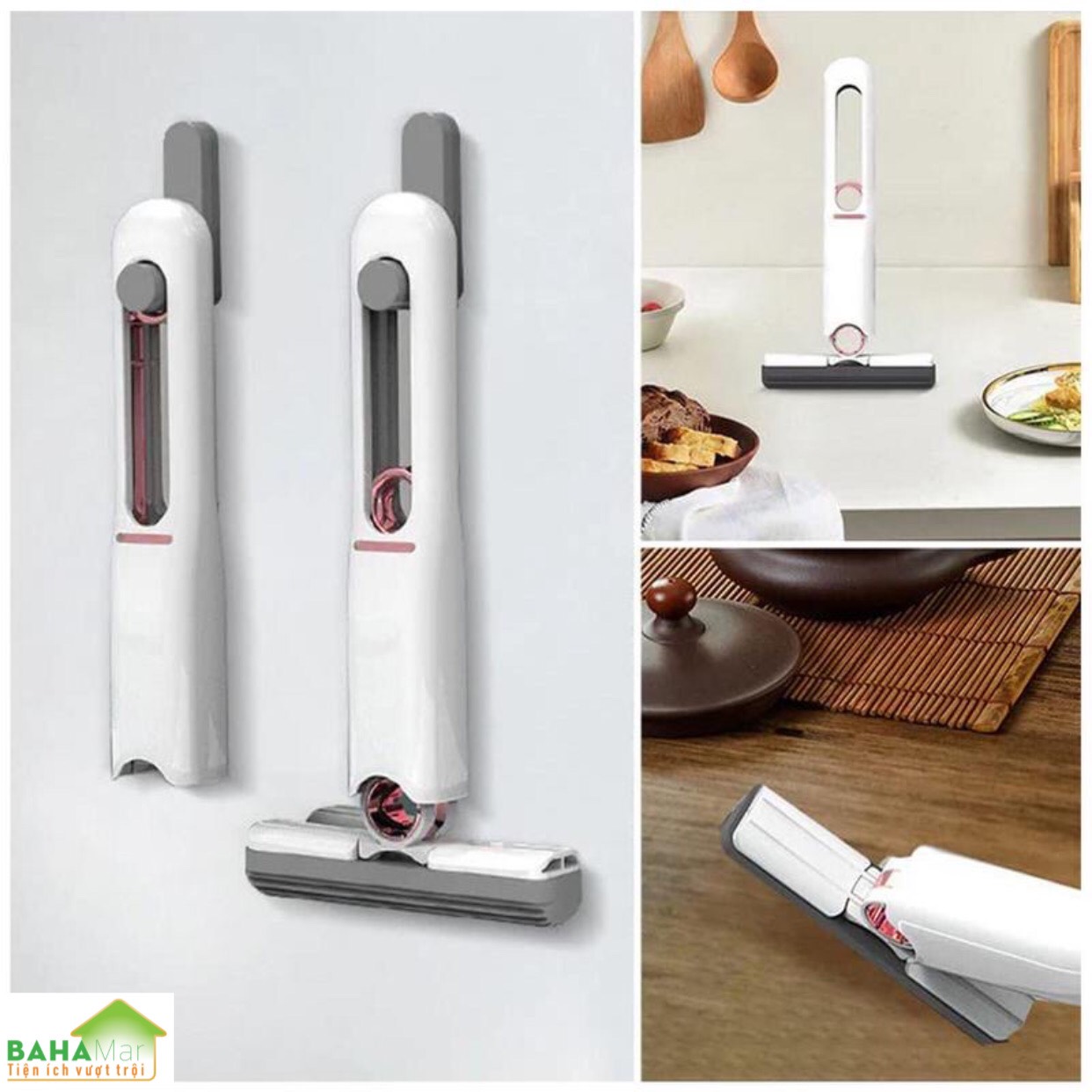 CÂY LAU MINI ĐA NĂNG VÀ THÔNG MINH TỰ VẮT GẤP GỌN SIÊU THẤM HÚT TIỆN DỤNG LAU DỌN "BAHAMAR" Làm sạch mạnh mẽ, có thể lau nhiều loại bề mặt : kính, đá, sàn nhà, sàn bếp, bàn vệ sinh, bàn học...