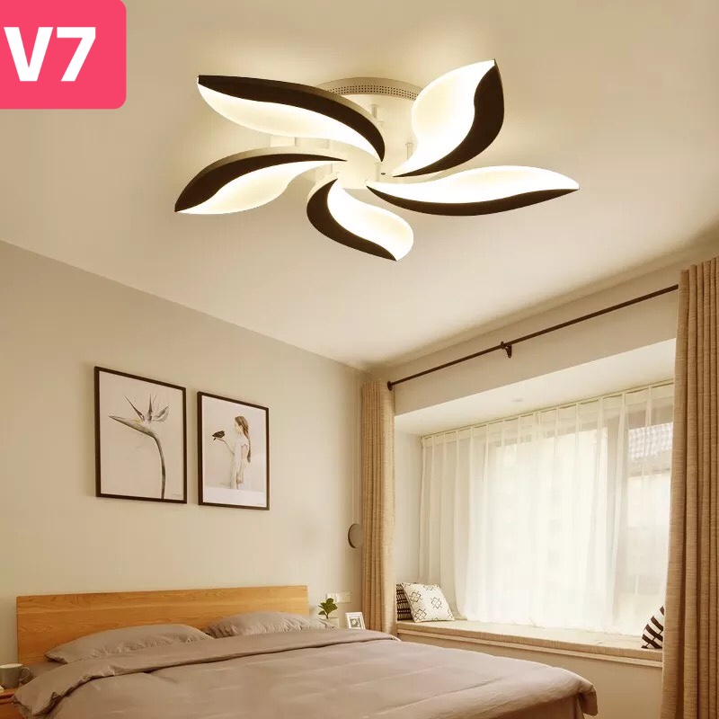 Đèn mâm led 5 cánh Acrylic 3 chế độ ánh sáng điều khiển từ xa