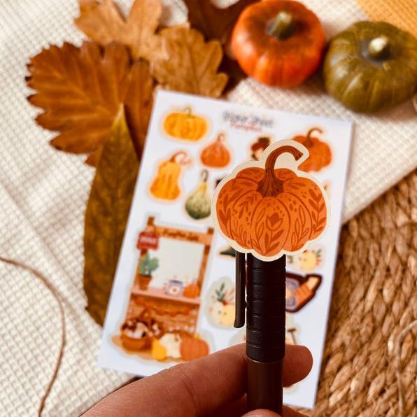 Sticker sheet pumpkin - chuyên dán, trang trí sổ nhật kí, sổ tay | Bullet journal sticker - unim058