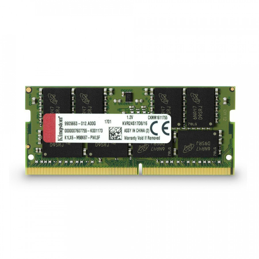 Ram laptop Kingston DDR4 16GB (1x16GB) Bus 2400Mhz SODIMM KVR24S17D8/16 - Hàng Chính Hãng