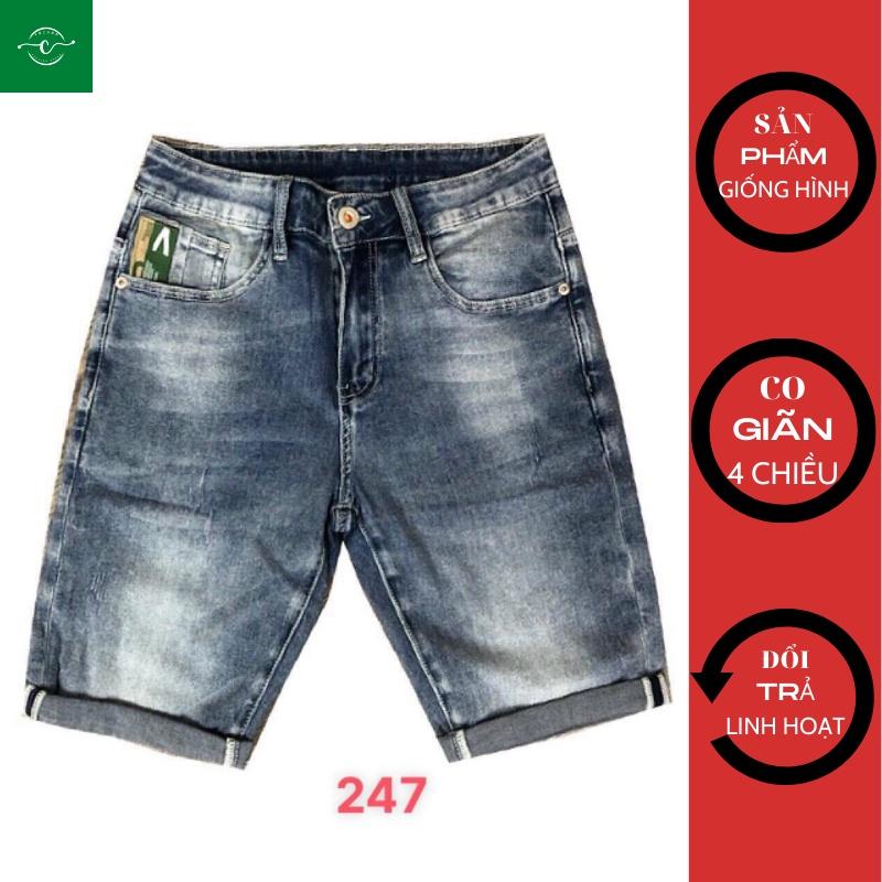 Quần short jean nam, chất vải bò co gian, trẻ trung cá tính-247