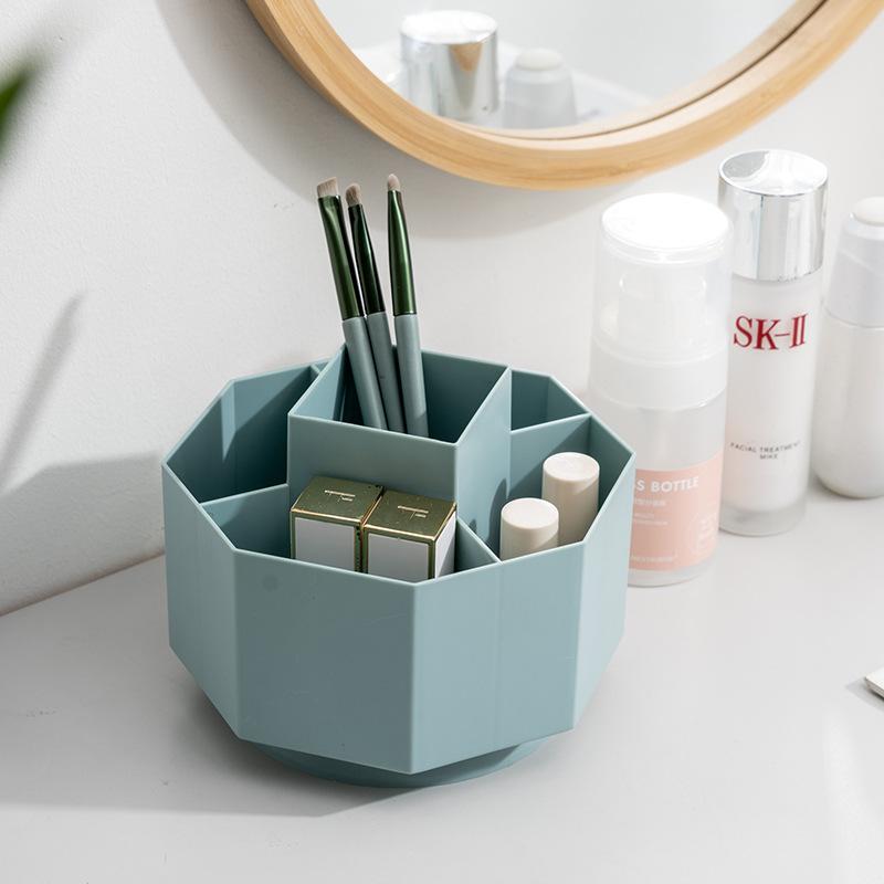 Giá đỡ bút xoay nhựa, người giữ kho văn phòng văn phòng, người giữ bút lưu trữ hình lục giác