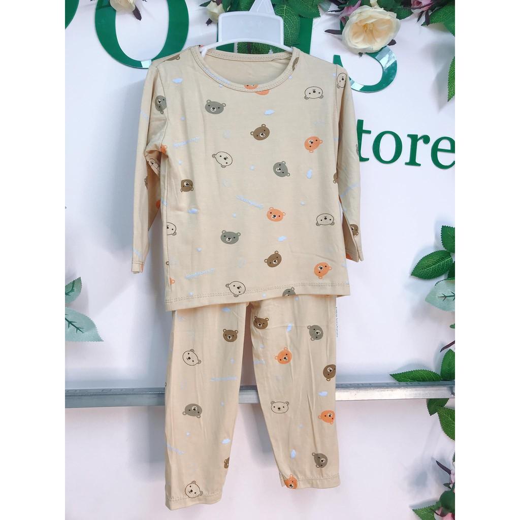 Bộ dài tay lưng thấp cotton thun lạnh Peekaboo cho bé 9-17kg