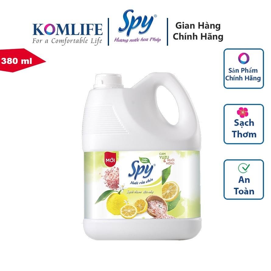 Nước rửa chén bát SPY thiên nhiên 3600 ml hương Quế, hương Gừng Sả thơm dịu nhẹ