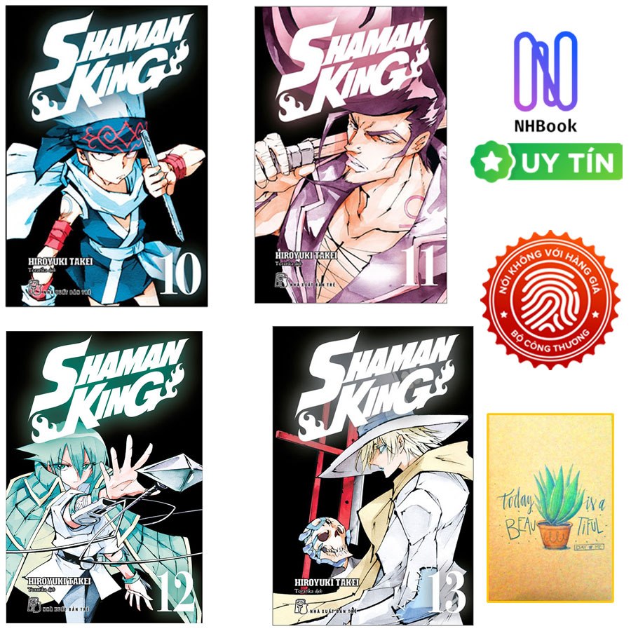 Combo Shaman King Tập 10-13 ( Tặng sổ tay xương rồng )