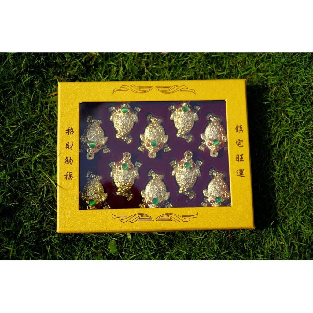 Tỳ hưu vàng phong thủy bằng đồng hút tiền linh ứng - 5x2,5cm