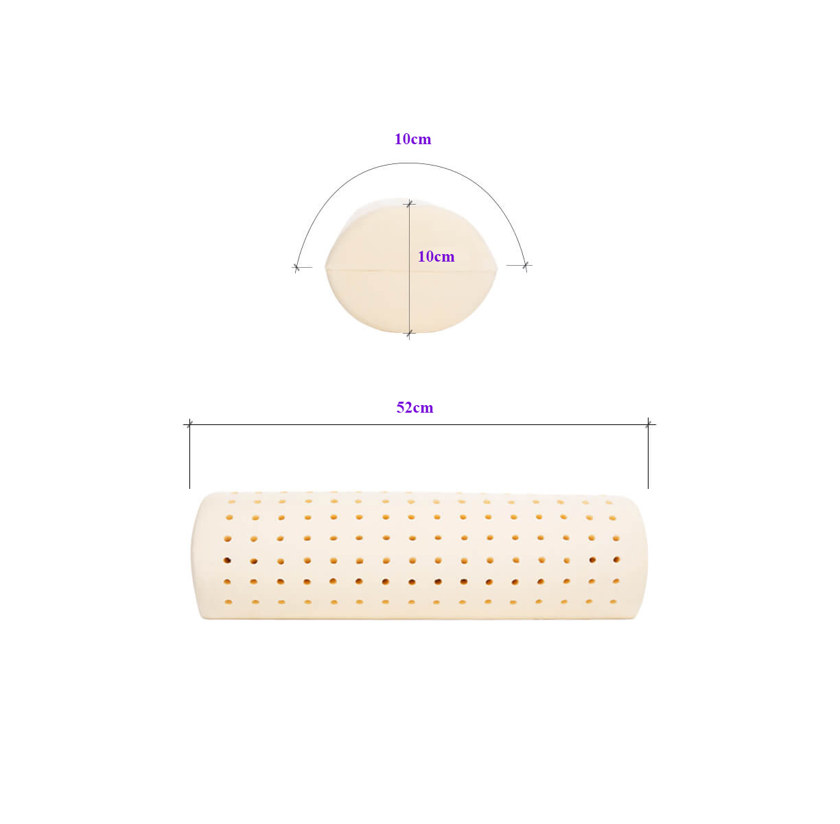 Gối Ôm Trẻ Em Cao Su Liên Á Bolster - Cao Su Thiên Nhiên 100%