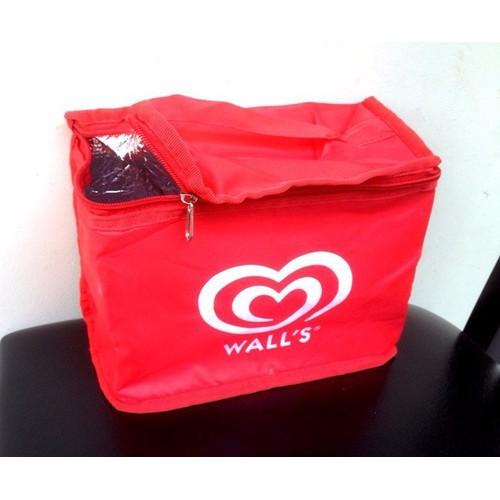 Túi giữ nhiệt vải dù Wall đỏ và Nestle xanh