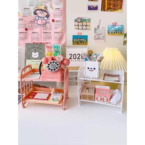 M454 Kệ Nhựa Decor Mini 2 Tầng