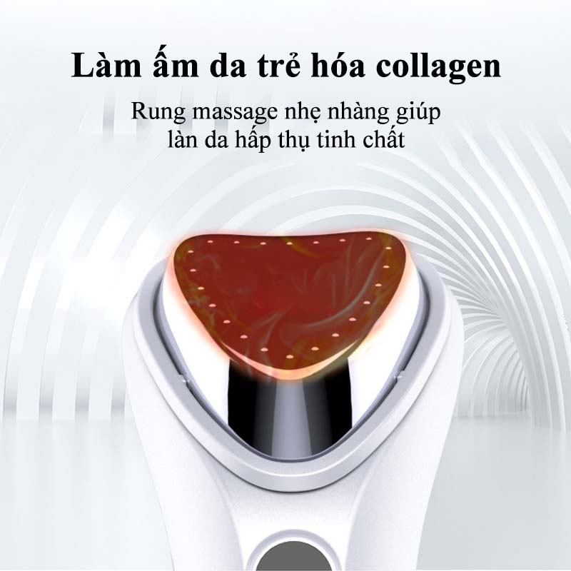 Máy Massage Mặt Cầm Tay Mini Kiêm Máy Di Tinh Chất Nóng Lạnh Ion Giúp Đẩy Đẩy Dưỡng Chất Đẩy Tế Bào Chết Chăm Sóc Sắc Đẹp Chị Em Hiệu Quả Máy Rửa Mặt Kết Hợp Đẩy Tinh Chất Hiệu Quả