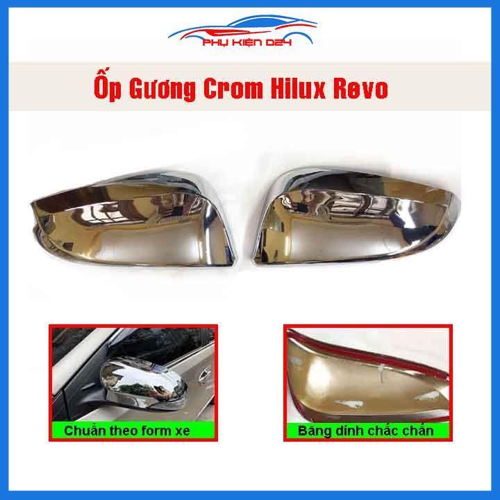 Ốp gương Hilux Revo mạ crom bảo vệ chống trầy trang trí làm đẹp xe