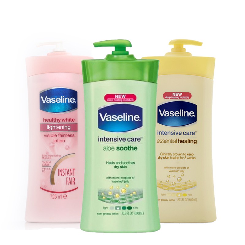 Sữa dưỡng thể Vaseline Intensive Care Aloe Soothe 725ml-xanh lá vòi trắng( không có tem phụ- không xuất hóa đơn )