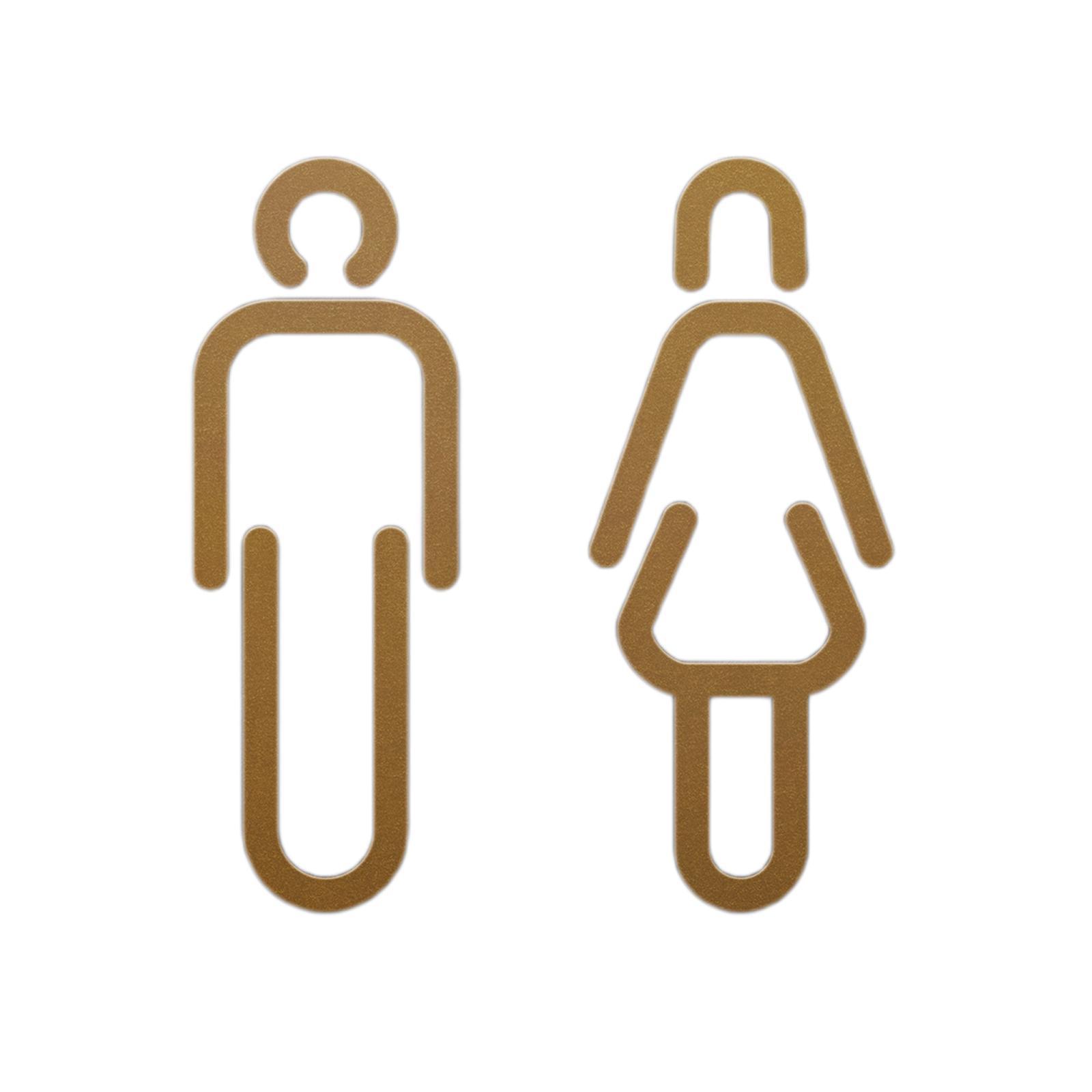 Men Women Toilet Sign Bathroom Sign 3D WC Sign for Store Shopping Mall Hotel