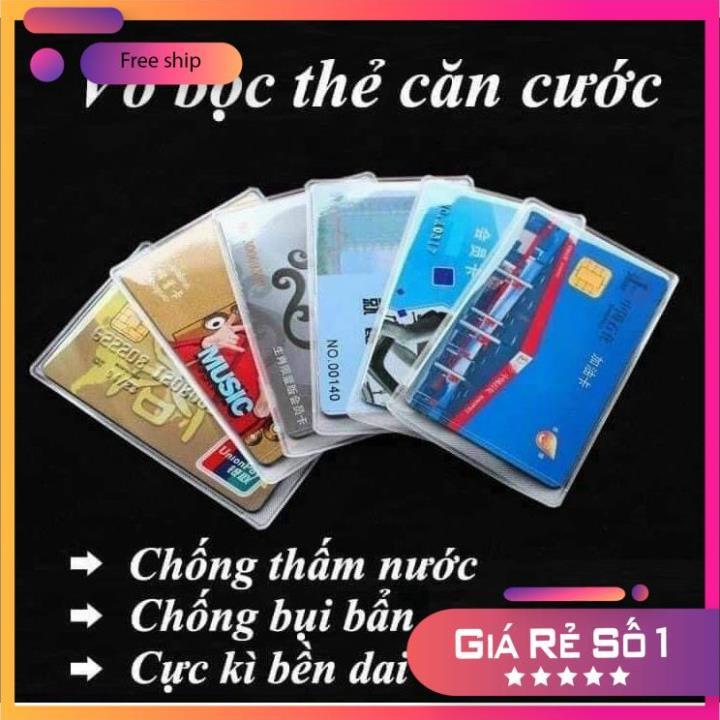 Set 50 Túi Đựng Thẻ Căn Cước Công Dân, Túi Bọc, Bao Đựng, Vỏ Bọc Thẻ Trong Suốt Đa Năng Tiện Dụng