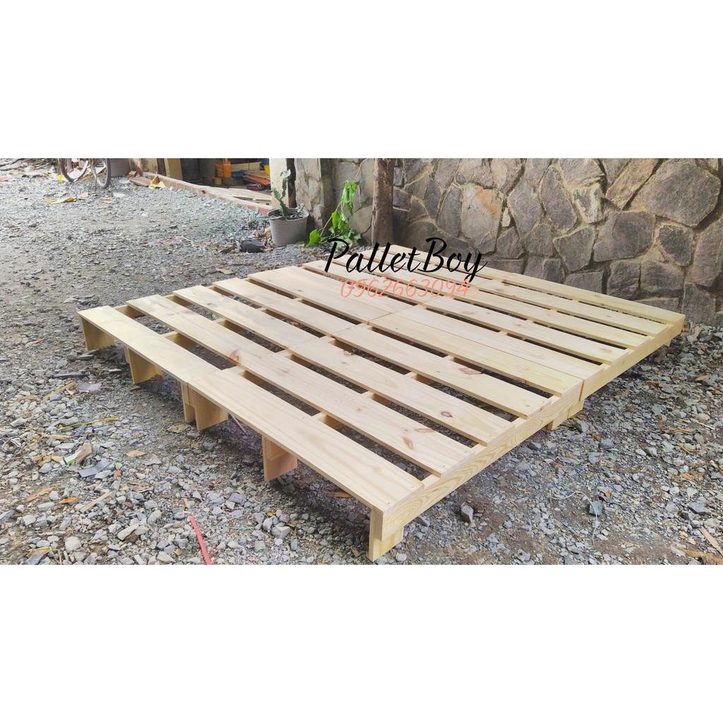Giường Pallet / Giường Ngủ Pallet Gỗ Thông Gấp Gọn / Giường Gỗ Thông nhập khẩu Mới 100%