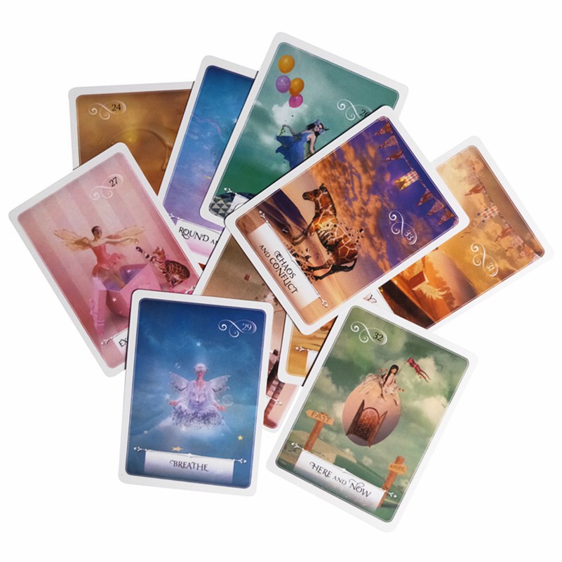 Combo Bộ Bài Boardgame Bói Toán Wisdom of the Oracle Divination Cards Cao Cấp và Túi Nhung Đựng Tarot và Khăn Trải Bàn Tarot