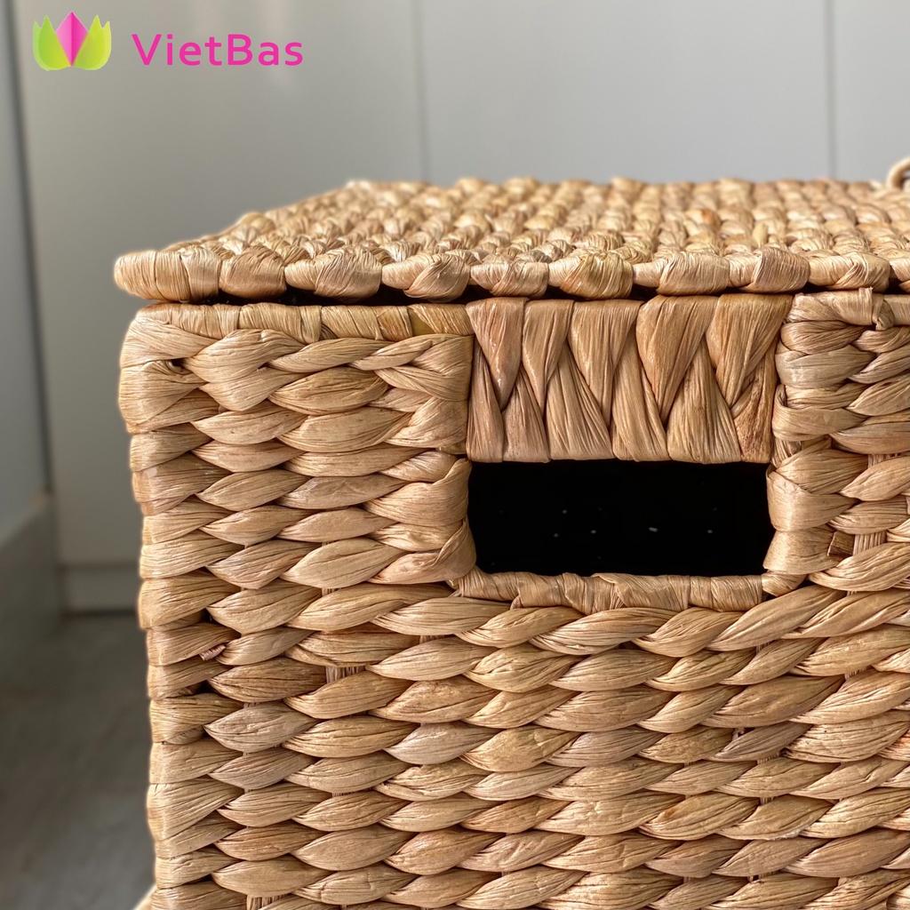 Hộp lục bình đựng đồ có nắp đậy VIETBAS hình chữ nhật LBK_007
