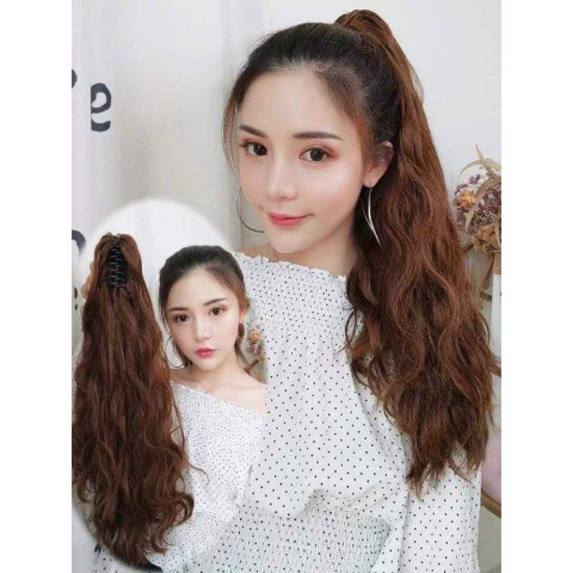 Tóc giả ngoặm xoăn xù tự nhiên ️   tóc giả ngoặm xù n043