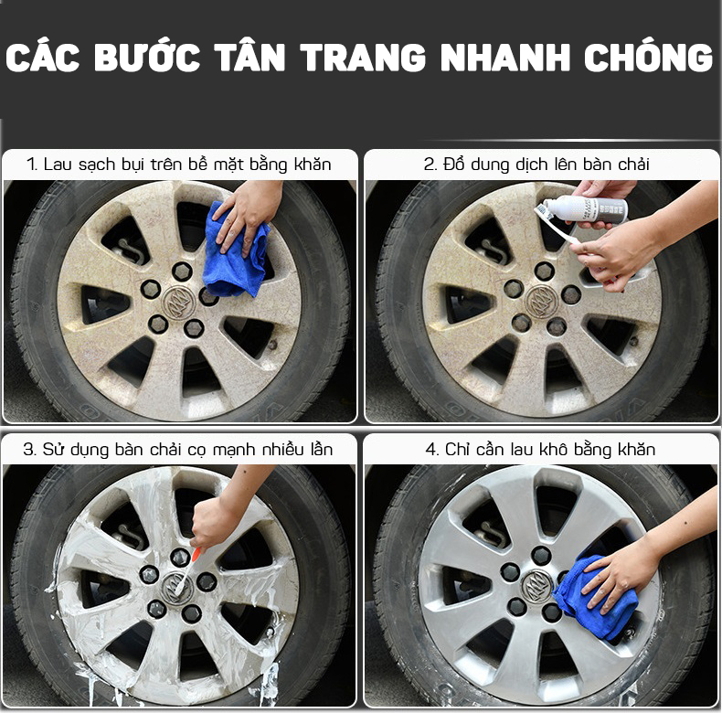 Dung Dịch Tẩy Ố Phục Hồi Và Làm Bóng Mạ Crom Chrome Inox Logo Ô Tô 120ML