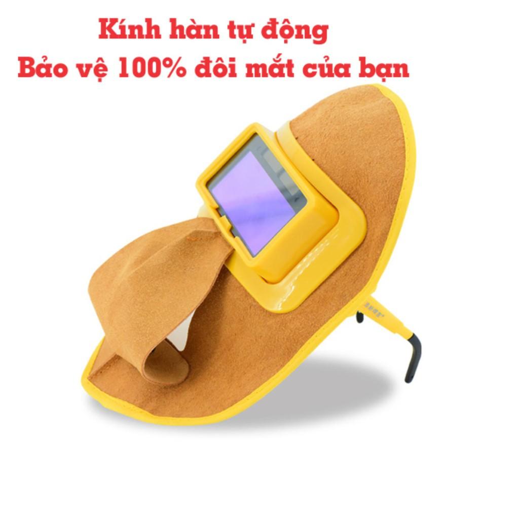 Kính hàn điện tử kèm mặt nạ da bảo vệ mặt