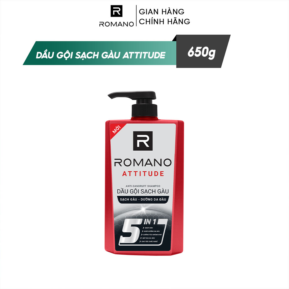 Dầu gội sạch gàu Romano Attitude ngăn gàu trở lại 650gr