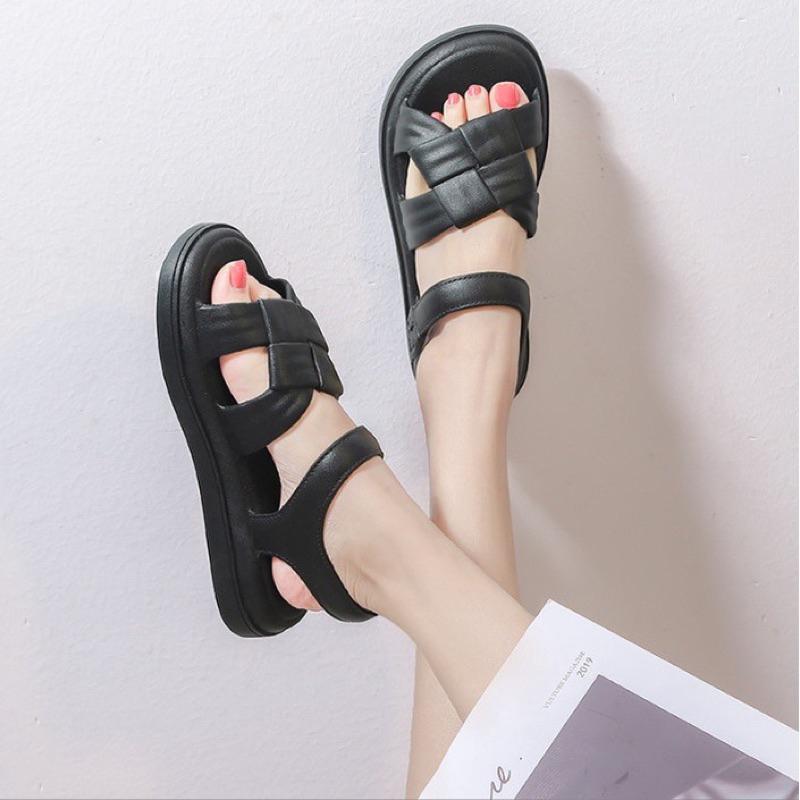 Dép nữ ,dép Sandal Nữ Quai Ngang Đan Chéo Siêu Nhẹ, dép nữ