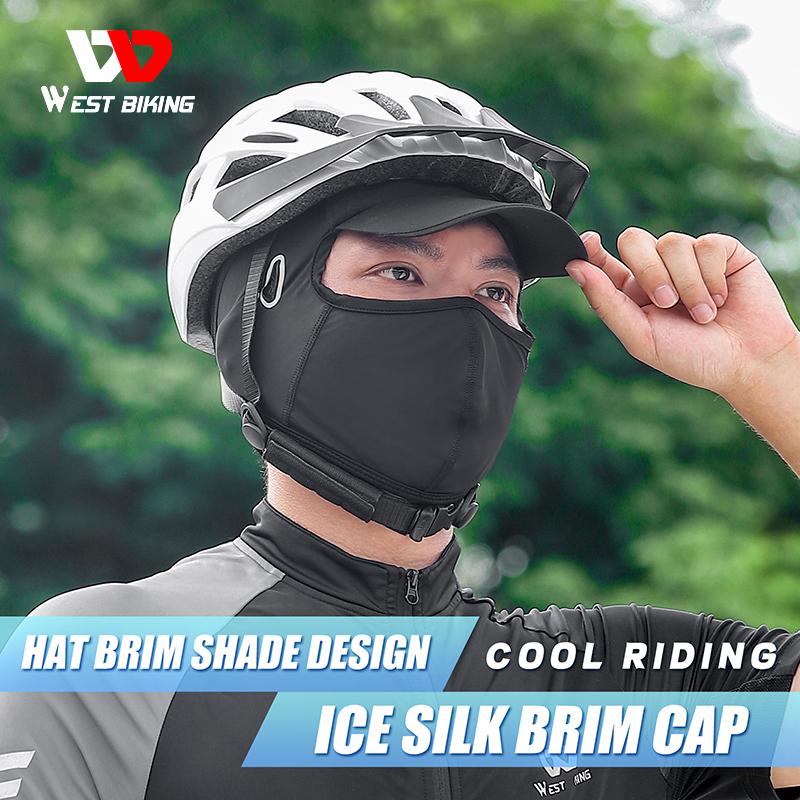TÂY ĐẠP XE ĐẠP XE Chống Nắng Mũ Xe Đạp Mùa Hè Thoáng Mát Balo Xe Đạp Xe Máy Che Mặt Chống Tia UV Đi Bộ Đường Dài Câu Cá Du Lịch Mũ Thể Thao Color: 329 Basic Black