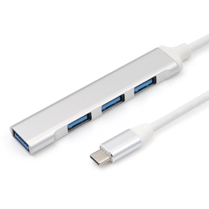 Bộ Chia Cổng Hub Type-C 4 Port ra USB 3.0 Chất Liệu Vỏ Nhôm Tốc Độ Truyền Tải Dữ Liệu Cao Hỗ Trợ Đa Nền Tảng
