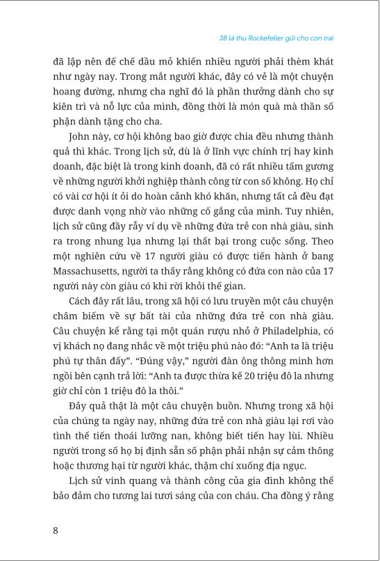 Sách - 38 Lá Thư Rockefeller Gửi Cho Con Trai - Sách Nuôi Dạy Con Bằng Những Bài Học Trong Kinh Doanh Và Cuộc Sống