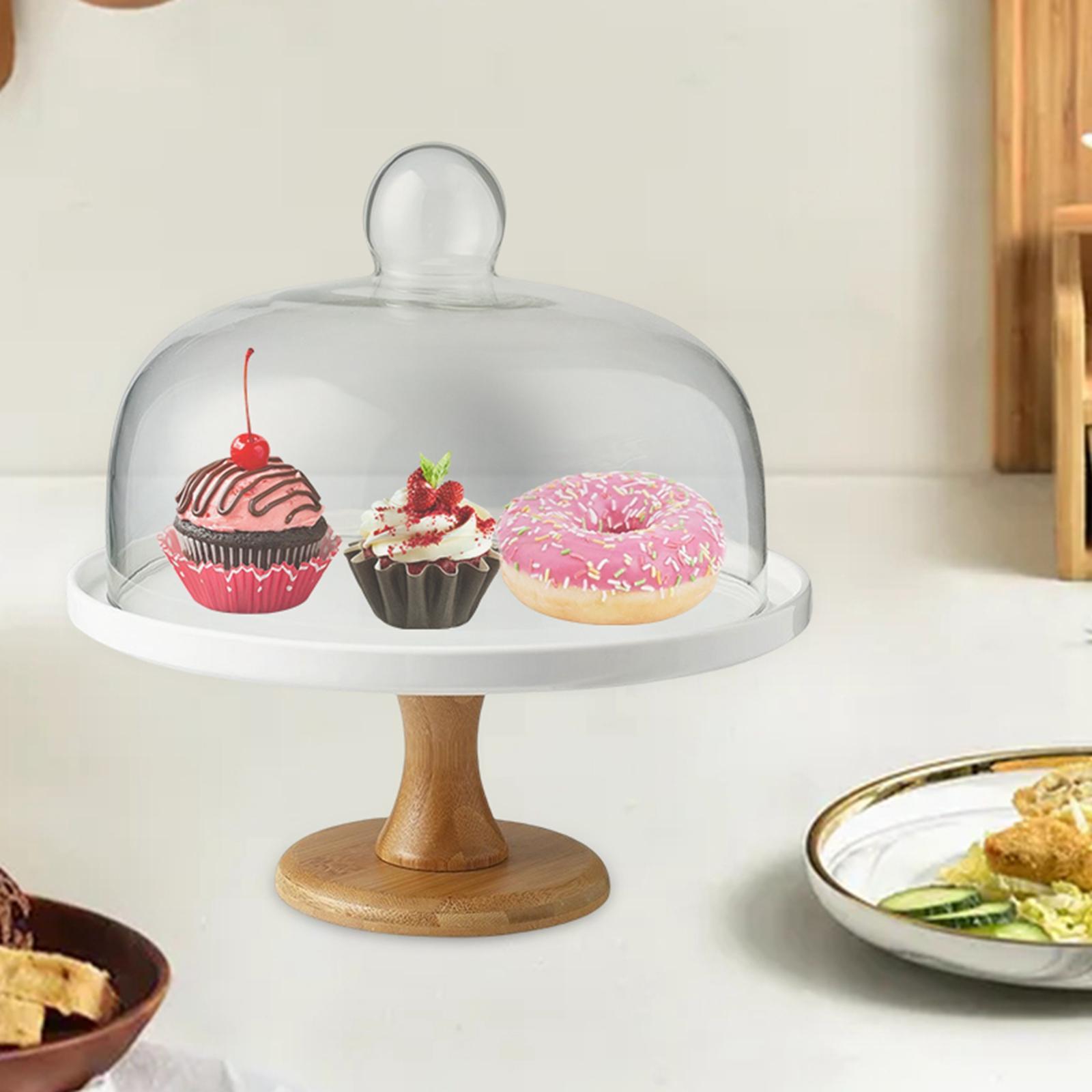 Cake Stand Dome Lid Glass Cover Serving Tray Cheese for Breakfast Food