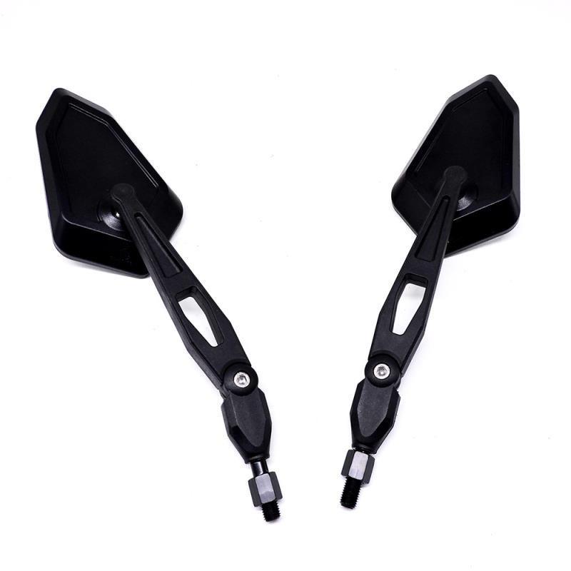 Gương Chiếu Hậu Góc Rộng 10mm Màu Đen Chuyên Dụng Cho Xe Mô Tô Honda Yamaha Kawasaki