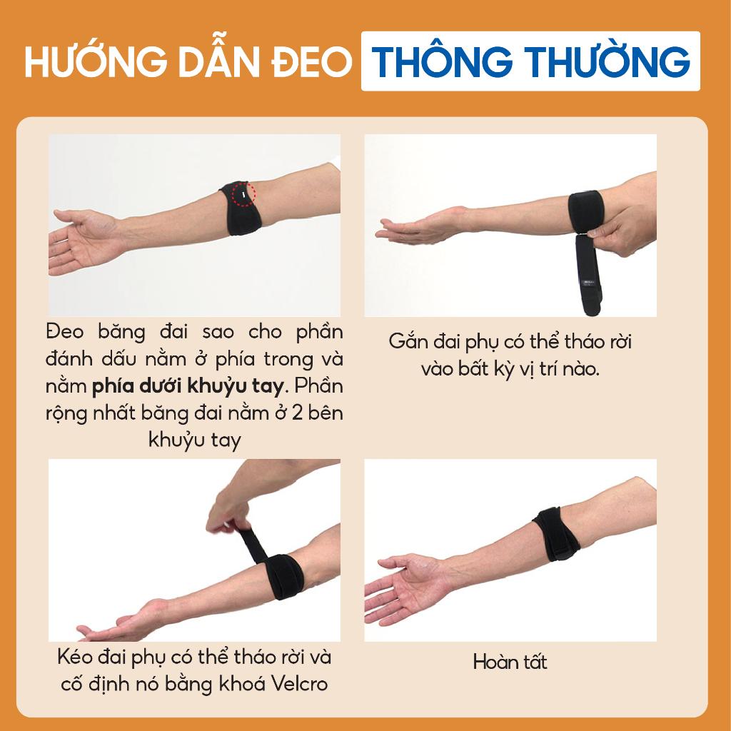 Đai quấn khuỷu tay loại vừa Phiten elbow band middle AP173003/AP173005/AP246004