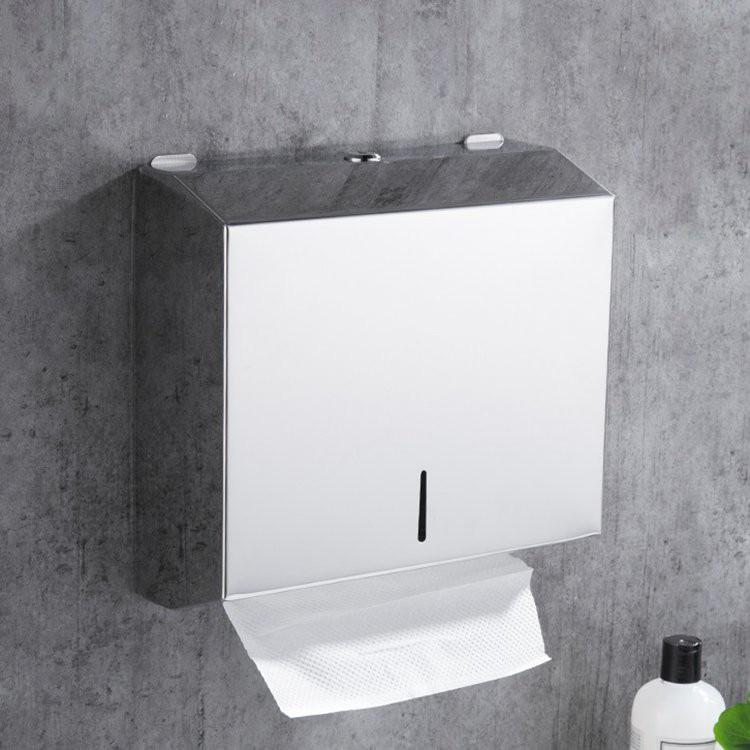 Hộp đựng giấy vệ sinh dáng vuông cỡ đại inox 304