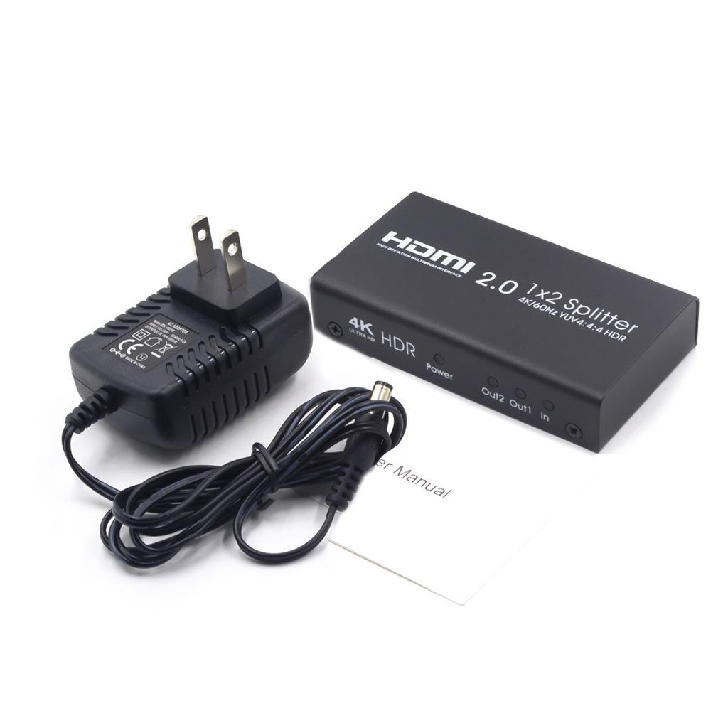 HDMI Splitter 1 In 2 Out 4K HDMI Switch Box Switcher Distributor US Plug