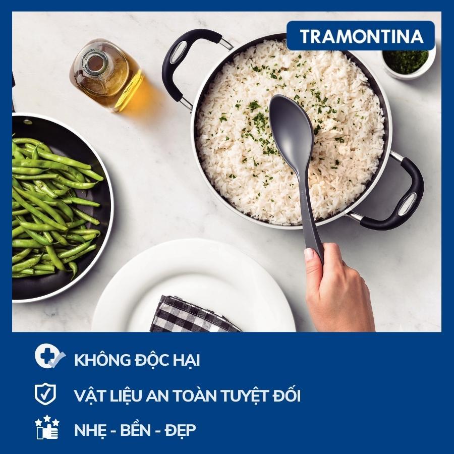 Thìa Múc Đồ Ăn Tramontina 30cm Bằng Nhựa PA Chịu Nhiệt Nhập Khẩu Brazil