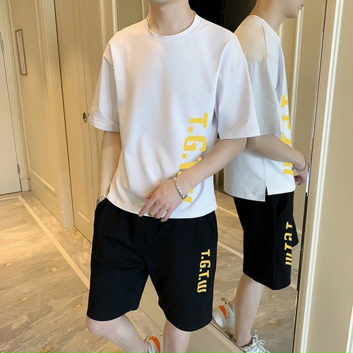 Đồ Thun Nam In Chữ Kiểu Thể Thao Đá BóngHOT RẺ ĐẸPSet Bộ Mặc Nhà Áo Thun Mèo Unisex Tay Lỡ - Quần short Đùi Suit [ ẢNH THẬT ] THIÊN HÀ SHOP ĐỒ BỘ THUN NAM