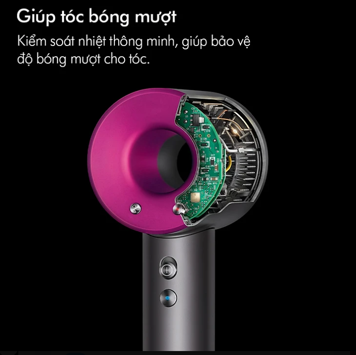 Máy Sấy Tóc Dyson HD08 (Black/Nickel), Đầu Sấy Suôn, Phụ Kiện Dành Cho Tóc Con, Đầu Sấy Khuếch Tán, Kiểm Soát Nhiệt Thông Minh, Động Cơ Mạnh Mẽ Hiện Đại, Nhập Đức, Bảo Hành 12 Tháng