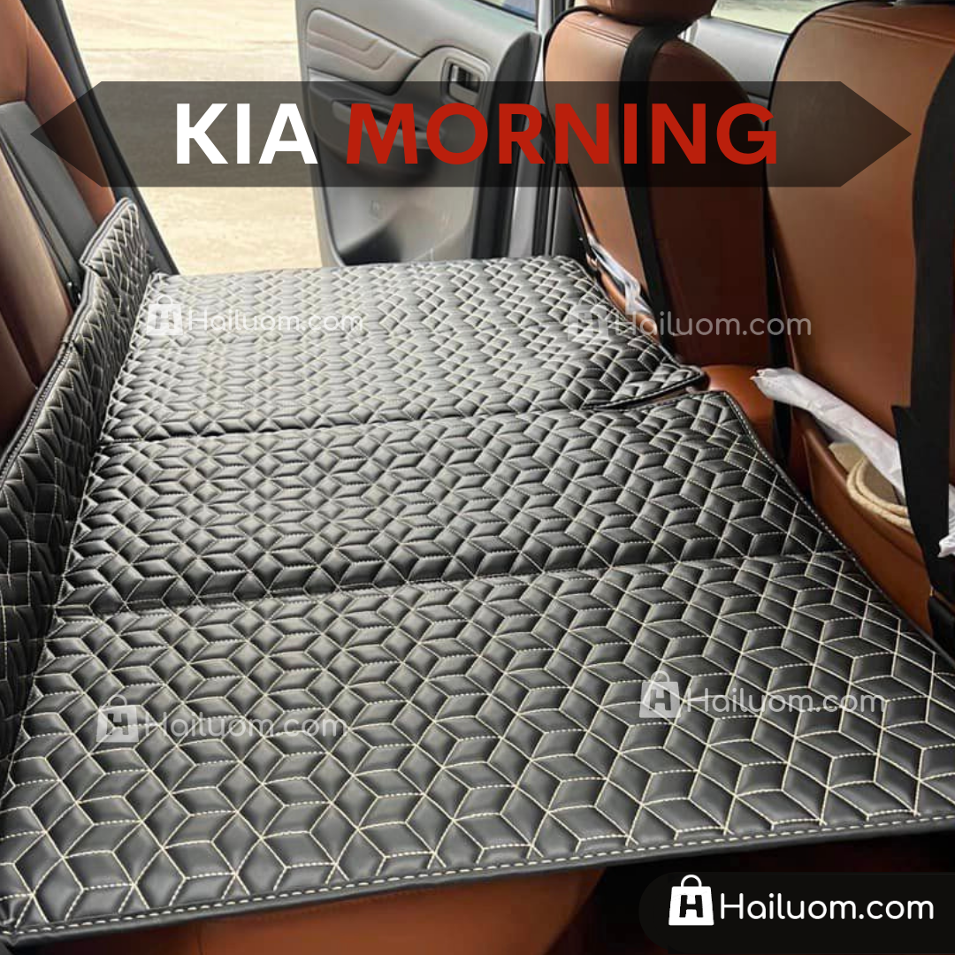 Đệm Nằm ô tô KIA MORNING - Thiết kế 4 Khay Dọc Trợ Lực - Đệm không bơm như đệm hơi ô tô